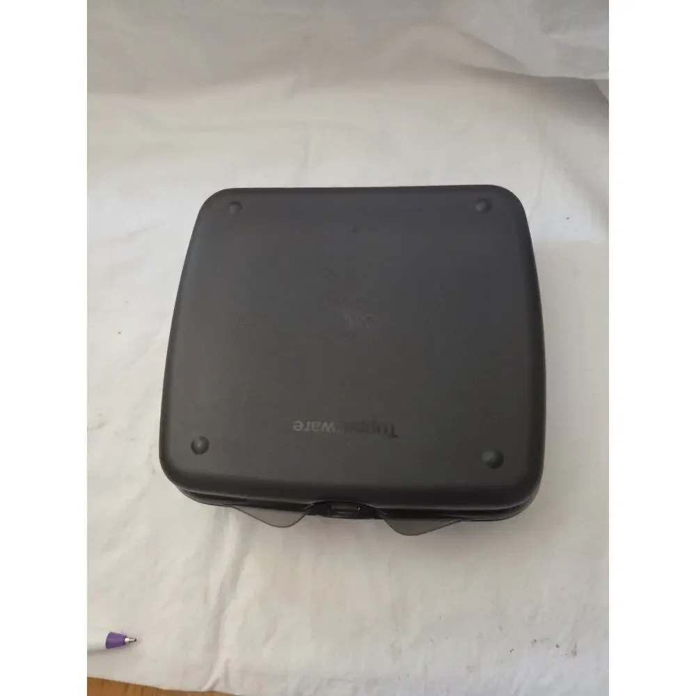 Tupperware Black Hinged 5